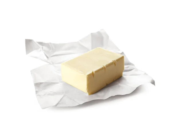 Manteiga Saudável Sobre Fundo Branco — Fotografia de Stock