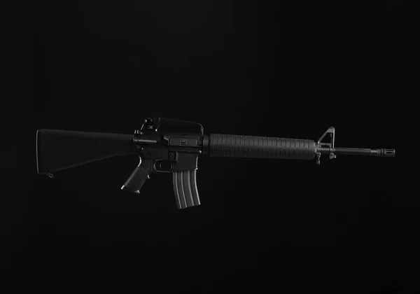 Assault Rifle Dark Background — Stock Photo, Image