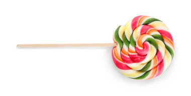 Beyaz arka plan üzerinde tatlı lolipop