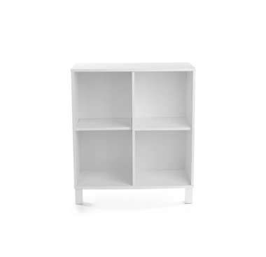 Beyaz arka plan üzerinde raf ünitesi