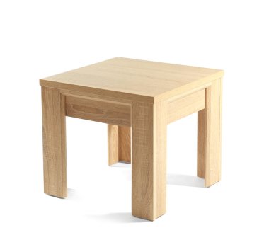 Beyaz arka plan üzerinde ahşap tabure