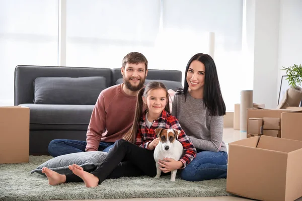 Happy Family Moving New House — Stock Photo, Image