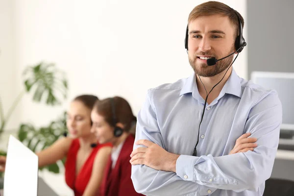 Portrait Male Technical Support Agent Office — Stock Photo, Image