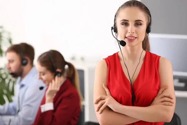 Portrait Female Technical Support Agent Office — Stock Photo, Image