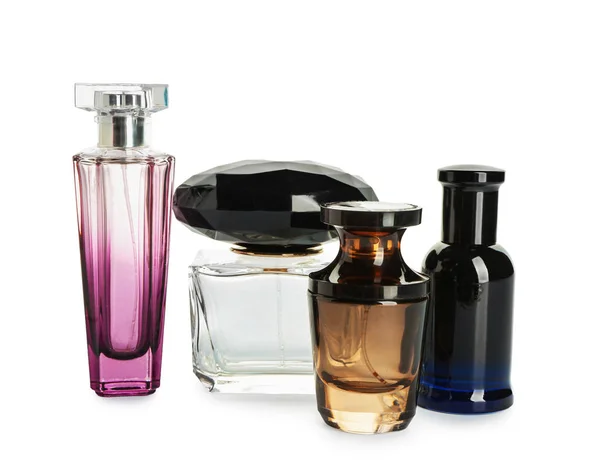 Bottles Perfume White Background — Stock Photo, Image