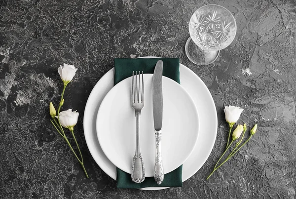 Simple Table Setting Grunge Background — Stock Photo, Image