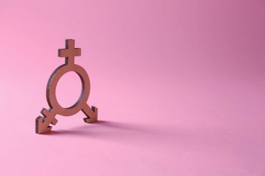 Symbol of transgender on color background clipart