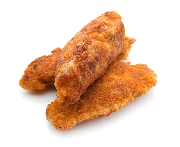 Smakliga Nuggets Vit Bakgrund — Stockfoto