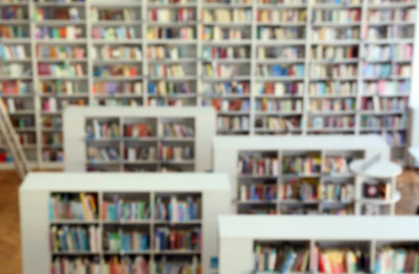 Interior Biblioteca Moderna Vista Turva — Fotografia de Stock