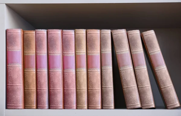 Many Books Shelf Modern Library — Stock Photo, Image