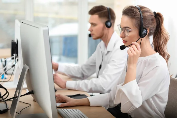 Technical Support Agents Working Office — Stock Photo, Image