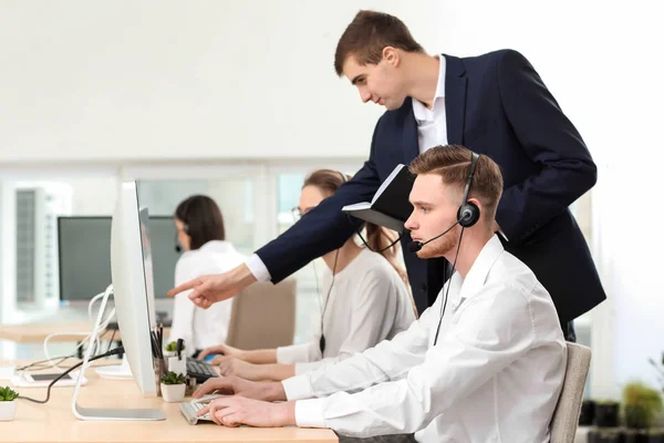 Technical Support Agents Working Office — Stock Photo, Image