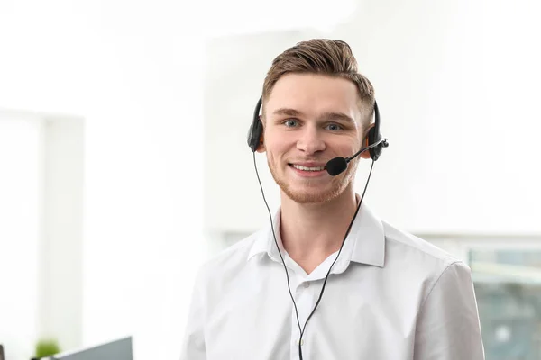 Portrait Male Technical Support Agent Office — Stock Photo, Image