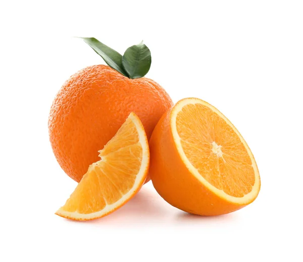 Tasty Oranges White Background — Stock Photo, Image