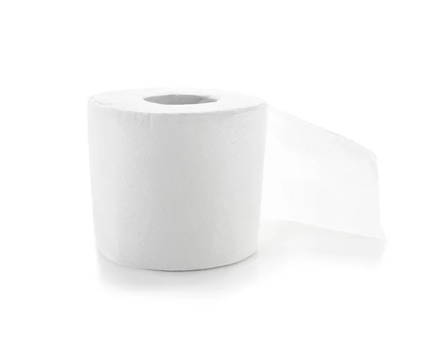 Рулон Туалетной Бумаги Белом Фоне — стоковое фото