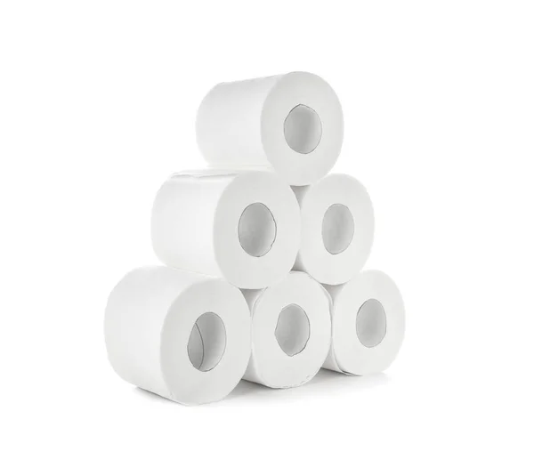 Rolls Toilet Paper White Background — Stock Photo, Image