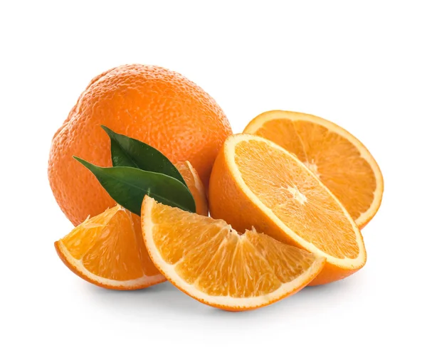 Tasty Oranges White Background — Stock Photo, Image