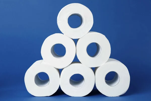 Rolls Toilet Paper Color Background — Stock Photo, Image