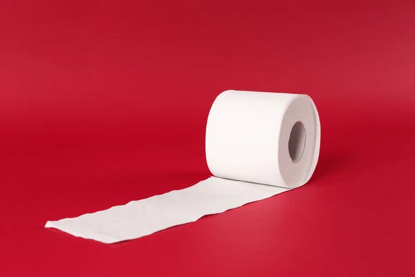 Rulla Toalettpapper Färg Bakgrund — Stockfoto