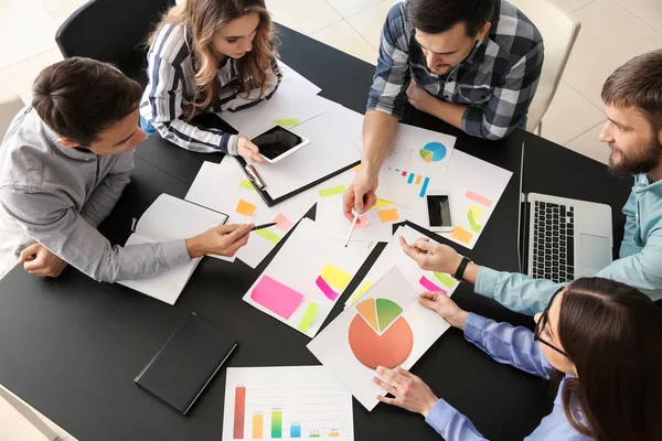 Group People Discussing Business Plan Office — Stock Photo, Image