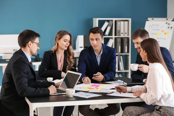 Group People Discussing Business Plan Office — Stock Photo, Image