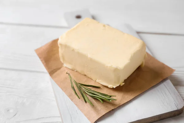 Manteiga Saudável Sobre Fundo Madeira — Fotografia de Stock