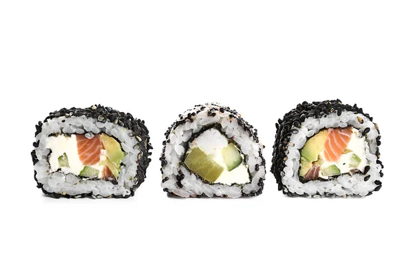 Chutné Sushi Rohlíky Bílém Pozadí — Stock fotografie