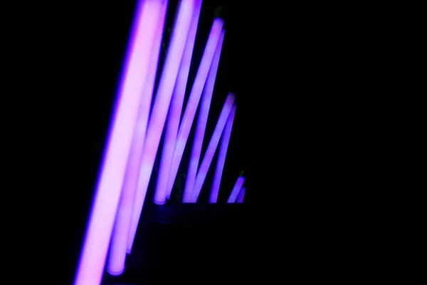 Ljust Neon Lampor Mörk Bakgrund — Stockfoto