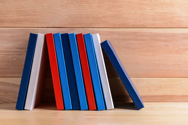 Many Books Wooden Table — Stock Photo, Image