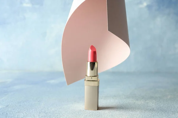 Lipstick Paper Cone Color Background — Stock Photo, Image