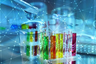 Test tüpleri ile renkli örnekleri