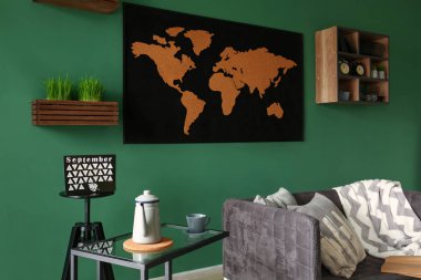 Şık mobilyalar ile oturma odası modern iç
