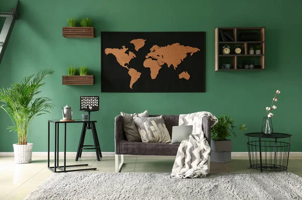 Modern Interior Living Room Stylish Furniture — Stock Photo, Image