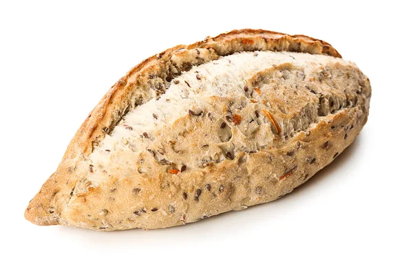 Brood Van Vers Brood Witte Achtergrond — Stockfoto