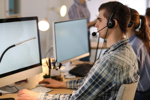 Technical Support Agents Working Office — Stock Photo, Image