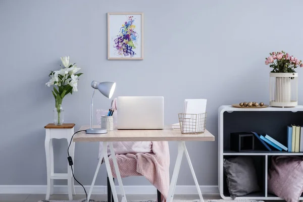 Interior Modern Room Comfortable Workplace — Stock Photo, Image