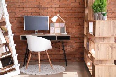 İç modern stüdyo daire ile rahat çalışma alanı