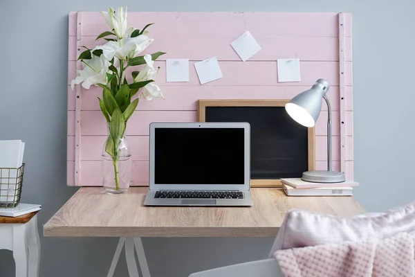 Interior Modern Room Comfortable Workplace — Stock Photo, Image