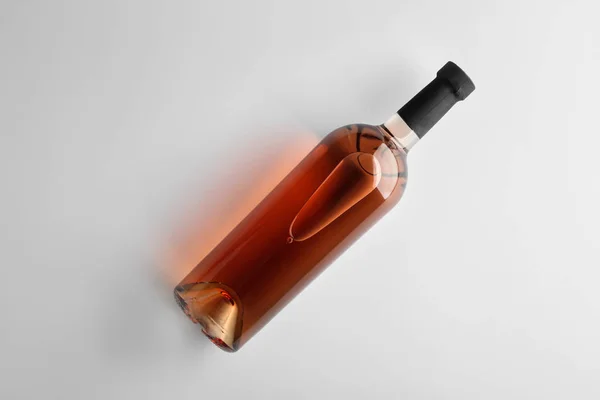 Bottle Tasty Wine Light Background — Stock Photo, Image