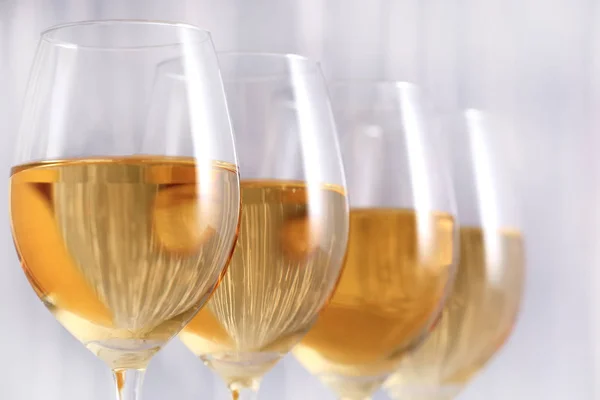 Bicchieri Vino Saporito Primo Piano — Foto Stock