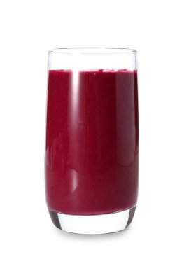 Taze acai suyu beyaz arka plan üzerinde