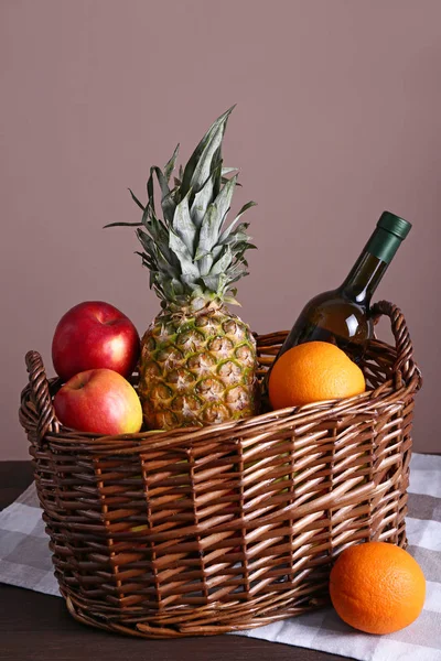 Gift Basket Purim Holiday Table — Stock Photo, Image