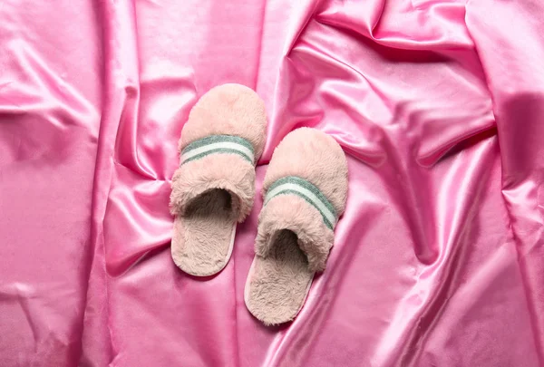 Soft Slippers Color Fabric — Stock Photo, Image