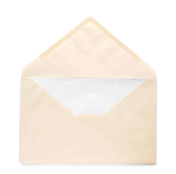 Beyaz Arkaplanda Kağıt Zarf — Stok fotoğraf