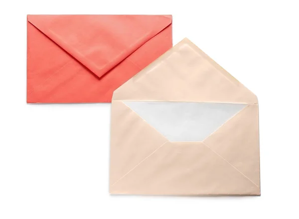 Paper Envelopes White Background — Stock Photo, Image