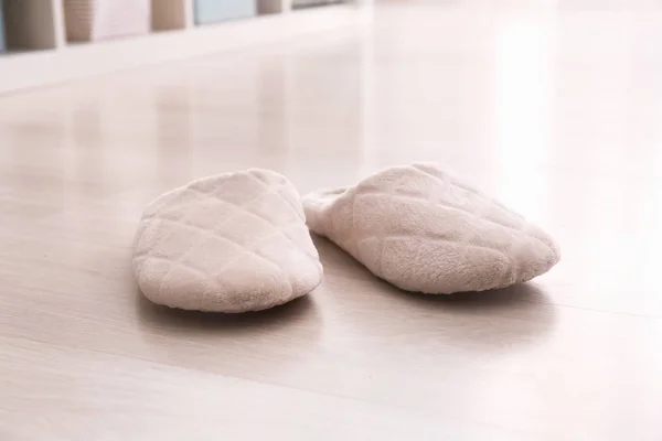 Soft Slippers Floor Home — Stock Photo, Image