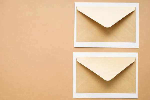 Blank Envelopes Color Background — Stock Photo, Image