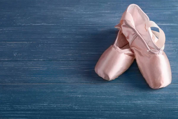 Ballet Schoenen Houten Vloer — Stockfoto