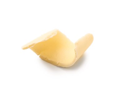 beyaz zemin üzerine tereyağı curl