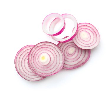 beyaz zemin üzerine soğan halkası